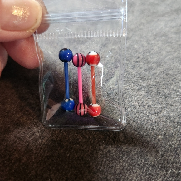 Jewelry - 🌞3Pcs Mixed Color Acrylic Rod Tongue.